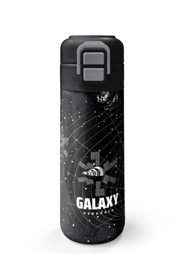 Coral High Kids Siyah Basketbol Desenli Pipetli ve Direkt İçim Çelik Termos 500 ml 31857 - 4