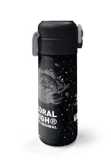 Coral High Kids Siyah Basketbol Desenli Pipetli ve Direkt İçim Çelik Termos 500 ml 31857 - 5