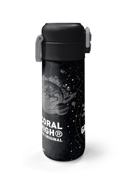 Coral High Kids Siyah Basketbol Desenli Pipetli ve Direkt İçim Çelik Termos 500 ml 31857 - 5