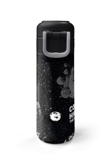 Coral High Kids Siyah Basketbol Desenli Pipetli ve Direkt İçim Çelik Termos 500 ml 31857 - 7