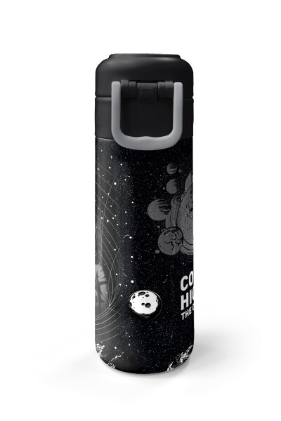 Coral High Kids Siyah Basketbol Desenli Pipetli ve Direkt İçim Çelik Termos 500 ml 31857 - 7