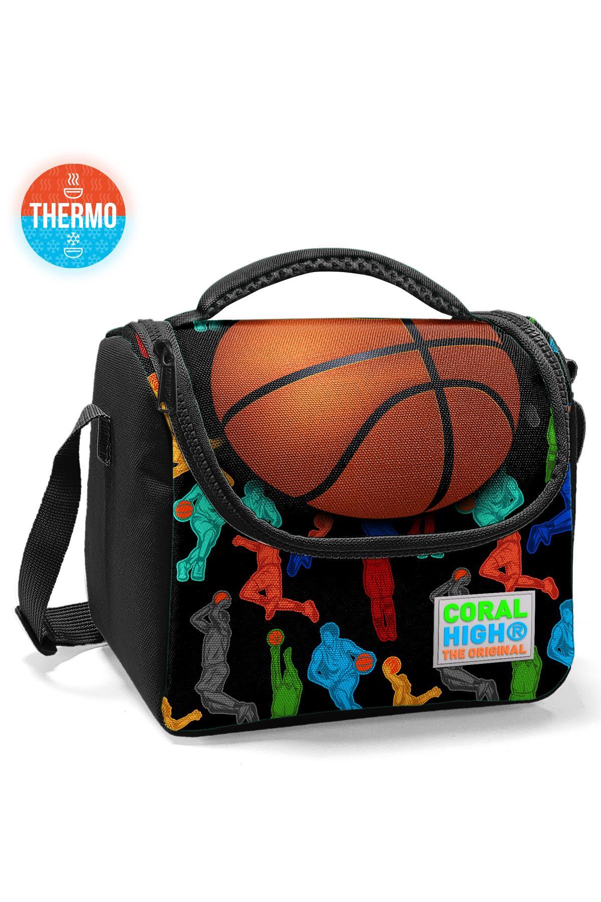 Coral High Kids Siyah Basketbol Toplu Thermo Beslenme Çantası 11809