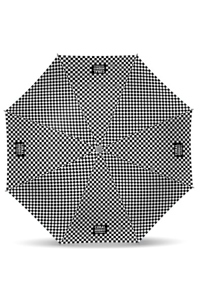 Coral High Kids Siyah Beyaz Dama Desenli Çocuk Şemsiyesi 12671 - 2