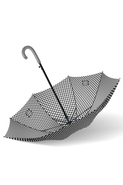 Coral High Kids Siyah Beyaz Dama Desenli Çocuk Şemsiyesi 12671 - 7