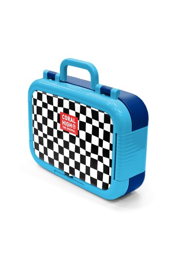 Coral High Kids Siyah Beyaz Dama Desenli Paslanmaz Çelik Beslenme Kabı 39134 - 4