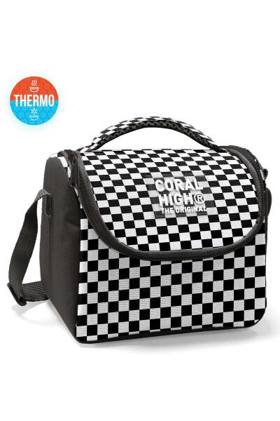 Coral High Kids Siyah Beyaz Dama Desenli Thermo Beslenme Çantası 22777 - 1