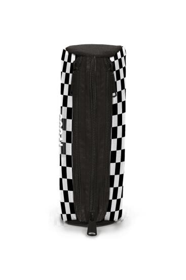 Coral High Kids Siyah Beyaz Dama Desenli Üç Bölmeli Kalem Çantası 11177 - 2