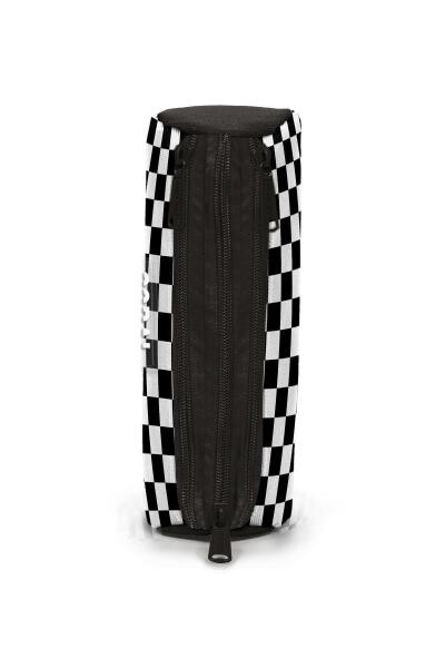 Coral High Kids Siyah Beyaz Dama Desenli Üç Bölmeli Kalem Çantası 11177 - 2