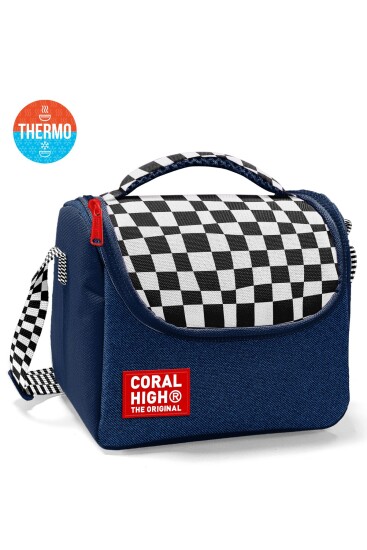 Coral High Kids Siyah Beyaz Dama Thermo Beslenme Çantası 37134 