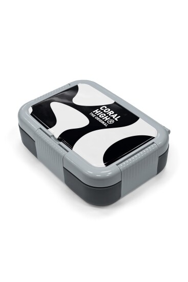 Coral High Kids Siyah Beyaz Desenli Paslanmaz Çelik Beslenme Kabı 39194 - 2