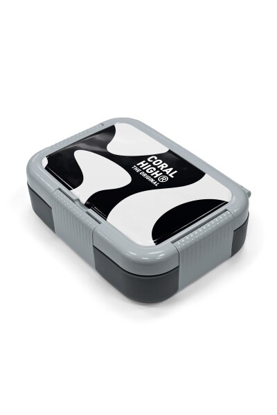 Coral High Kids Siyah Beyaz Desenli Paslanmaz Çelik Beslenme Kabı 39194 - 2
