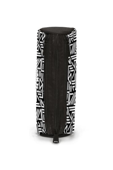 Coral High Kids Siyah Beyaz Geometrik Desenli Üç Bölmeli Kalem Çantası 11182 - 2