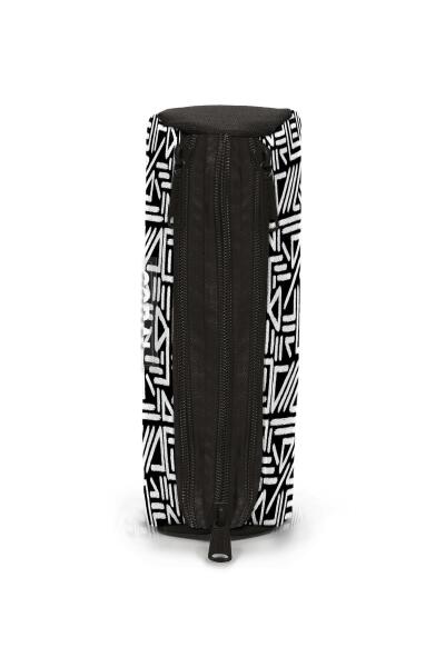 Coral High Kids Siyah Beyaz Geometrik Desenli Üç Bölmeli Kalem Çantası 11182 - 2