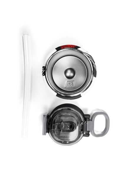 Coral High Kids Siyah Beyaz Kartal Taraftar Desenli Pipetli ve Direkt İçim Çelik Termos 500 ml 31789 - 7