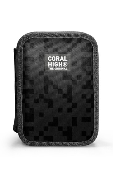 Coral High Kids Siyah Blok Desenli Çift Katlı Kalem Çanta 31118 - 10