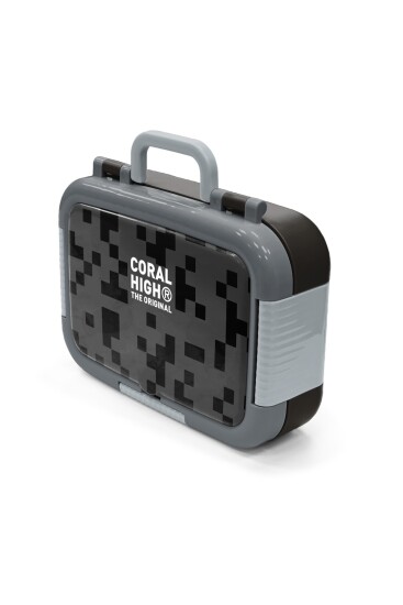 Coral High Kids Siyah Blok Desenli Paslanmaz Çelik Beslenme Kabı 39201 - 4