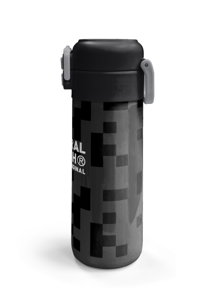 Coral High Kids Siyah Blok Desenli Pipetli ve Direkt İçim Çelik Termos 500 ml 31894 - 6