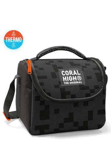 Coral High Kids Siyah Blok Desenli Thermo Beslenme Çantası 22794 - CORAL HIGH KIDS