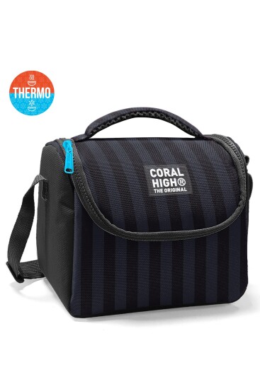 Coral High Kids Siyah Çizgi Desenli 3’lü Okul Çanta Seti SET0133218 - 3