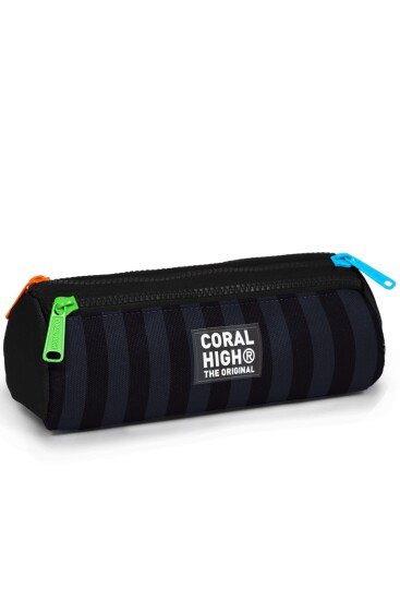 Coral High Kids Siyah Çizgi Desenli 3’lü Okul Çanta Seti SET0133218 - 4