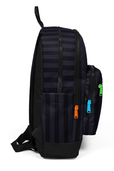 Coral High Kids Siyah Çizgi Desenli Okul Sırt Çantası 33218 - 5