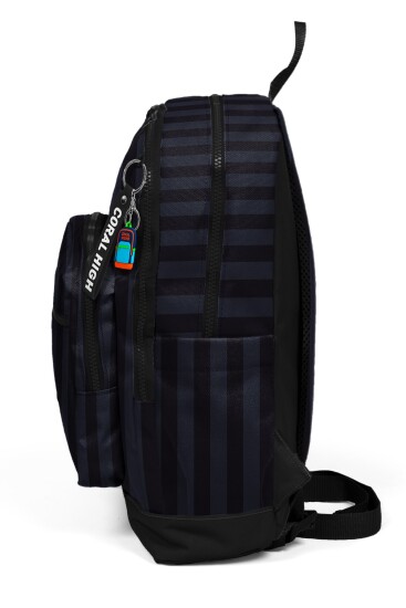Coral High Kids Siyah Çizgi Desenli Okul Sırt Çantası 33218 - 7