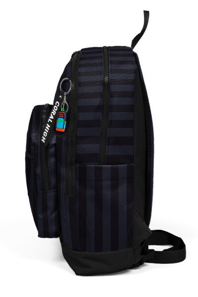 Coral High Kids Siyah Çizgi Desenli Okul Sırt Çantası 33218 - 7