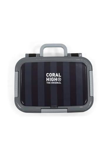 Coral High Kids Siyah Çizgi Desenli Paslanmaz Çelik Beslenme Kabı 39118 - 5