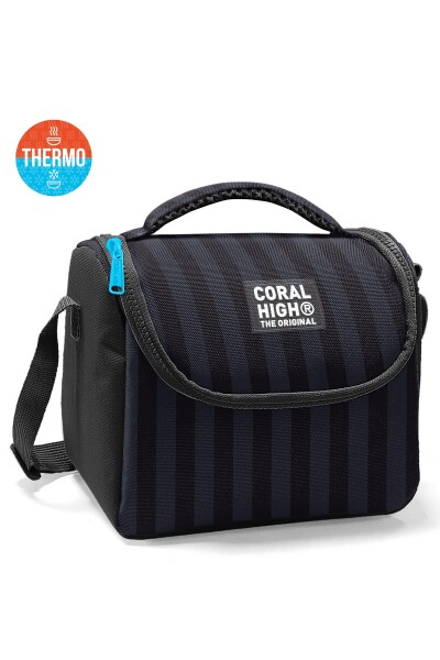 Coral High Kids Siyah Çizgili Desenli Çekçekli 3'lü Çanta Seti SET0134018 - 3