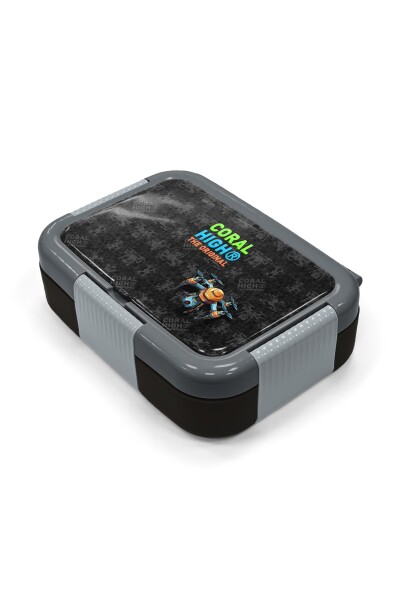 Coral High Kids Siyah Drone Desenli Paslanmaz Çelik Beslenme Kabı 39198 - 2