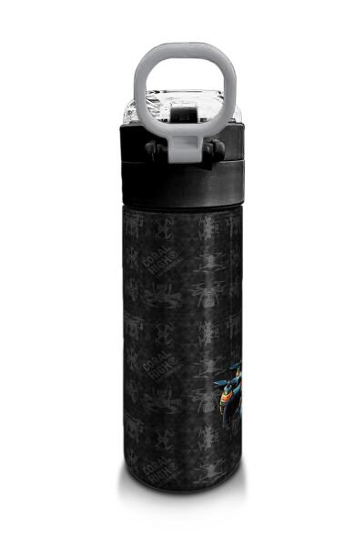 Coral High Kids Siyah Drone Desenli Pipetli ve Direkt İçim Çelik Termos 500 ml 31891 - 3