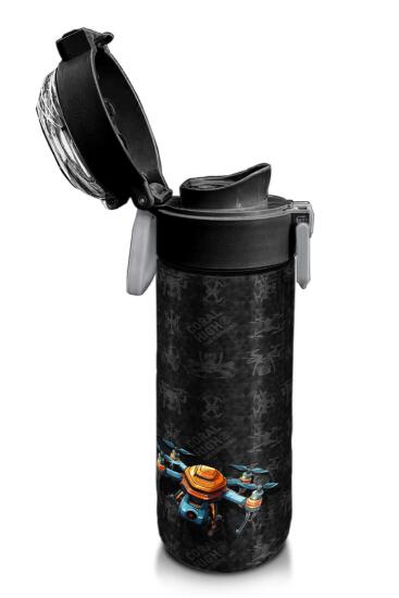 Coral High Kids Siyah Drone Desenli Pipetli ve Direkt İçim Çelik Termos 500 ml 31891 - 6