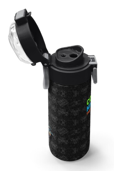 Coral High Kids Siyah Drone Desenli Pipetli ve Direkt İçim Çelik Termos 500 ml 31891 - 6
