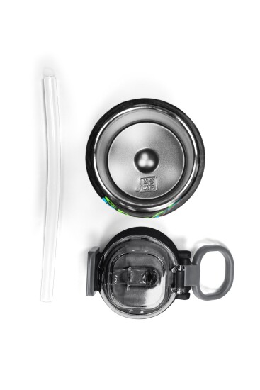 Coral High Kids Siyah Drone Desenli Pipetli ve Direkt İçim Çelik Termos 500 ml 31891 - 7