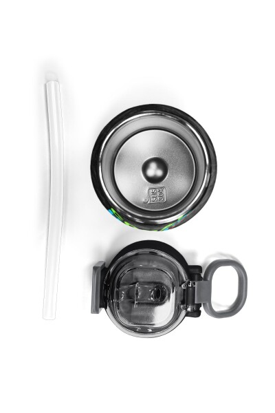 Coral High Kids Siyah Drone Desenli Pipetli ve Direkt İçim Çelik Termos 500 ml 31891 - 7