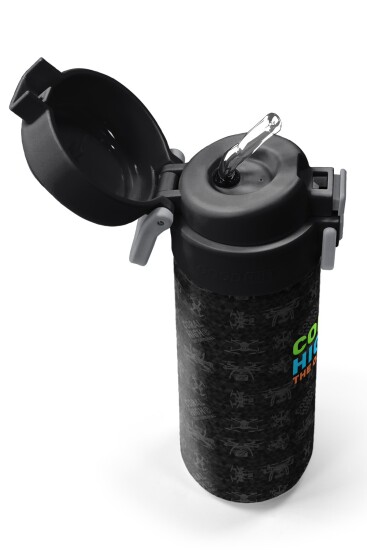 Coral High Kids Siyah Drone Desenli Pipetli ve Direkt İçim Çelik Termos 500 ml 31891 - 2