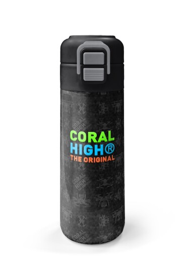 Coral High Kids Siyah Drone Desenli Pipetli ve Direkt İçim Çelik Termos 500 ml 31891 - 4