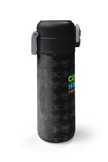 Coral High Kids Siyah Drone Desenli Pipetli ve Direkt İçim Çelik Termos 500 ml 31891 - 5