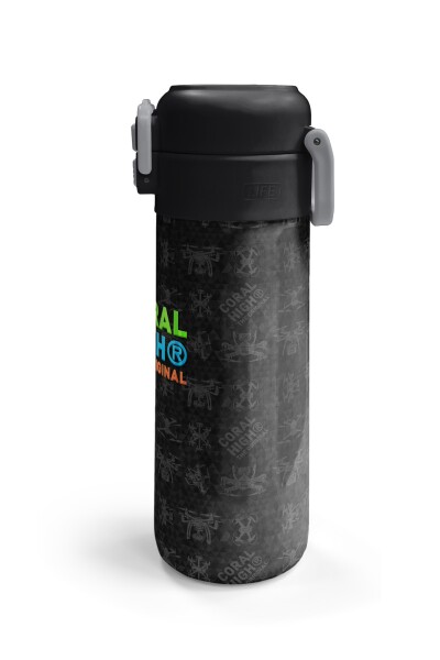 Coral High Kids Siyah Drone Desenli Pipetli ve Direkt İçim Çelik Termos 500 ml 31891 - 6