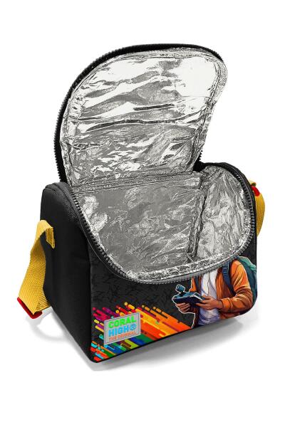 Coral High Kids Siyah Drone Desenli Thermo Beslenme Çantası 11796 - 4