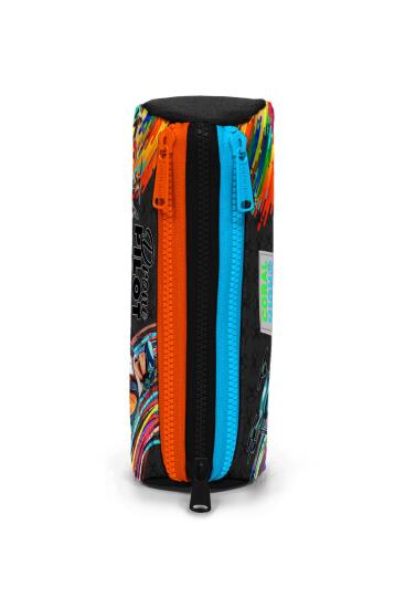 Coral High Kids Siyah Drone Pilot Desenli Üç Bölmeli Kalem Çantası 22096 - 2