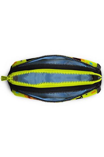 Coral High Kids Siyah Neon Sarı Game Over Desenli Üç Bölmeli Kalem Çantası 22028 - 4