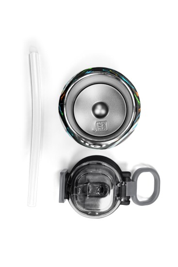 Coral High Kids Siyah Fosforlu Yeşil Gamer Desenli Pipetli ve Direkt İçim Çelik Termos 500 ml 31817 - 7