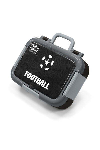 Coral High Kids Siyah Futbol Desenli Paslanmaz Çelik Beslenme Kabı 39205 - 1
