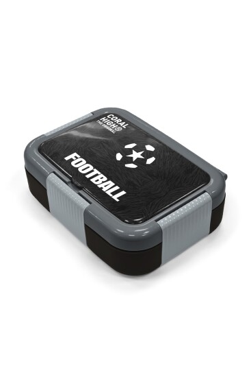 Coral High Kids Siyah Futbol Desenli Paslanmaz Çelik Beslenme Kabı 39205 - 2