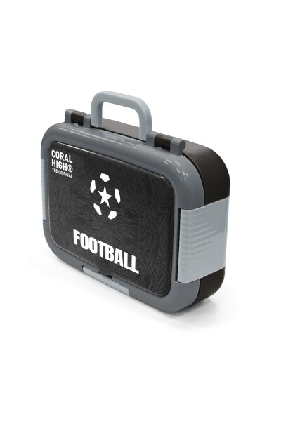 Coral High Kids Siyah Futbol Desenli Paslanmaz Çelik Beslenme Kabı 39205 - 4