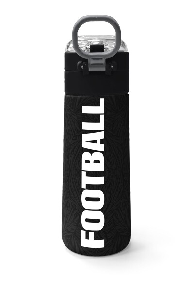 Coral High Kids Siyah Futbol Desenli Pipetli ve Direkt İçim Çelik Termos 500 ml 31898 - 4