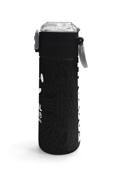 Coral High Kids Siyah Futbol Desenli Pipetli ve Direkt İçim Çelik Termos 500 ml 31898 - 3