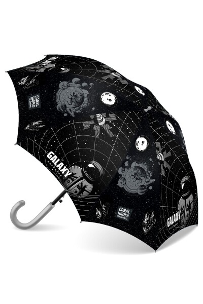 Coral High Kids Siyah Galaxy Desenli Çocuk Şemsiyesi 12679 - 1