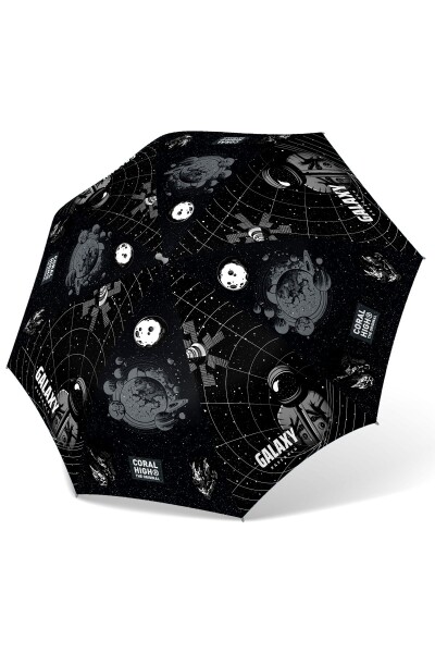 Coral High Kids Siyah Galaxy Desenli Çocuk Şemsiyesi 12679 - 3